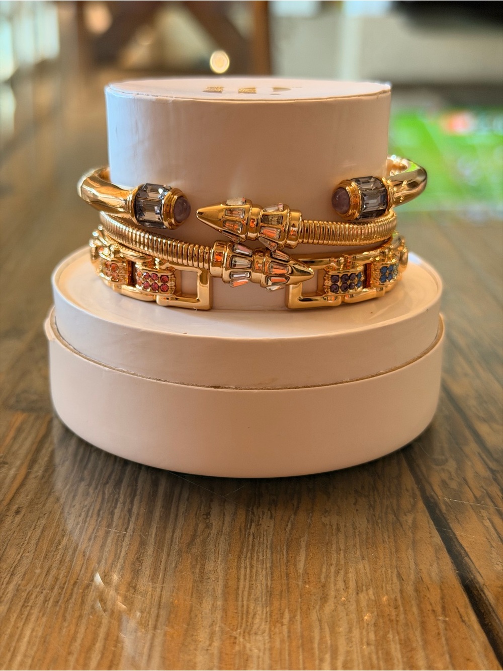 Bomb Party Bracelets! Personally Curated Multicolored Gold Stack